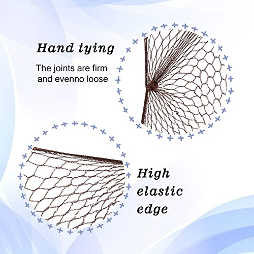 image for Coloryoung 24 Count Brown Hair Net, Invisible Elastic Edge Thicker Mes