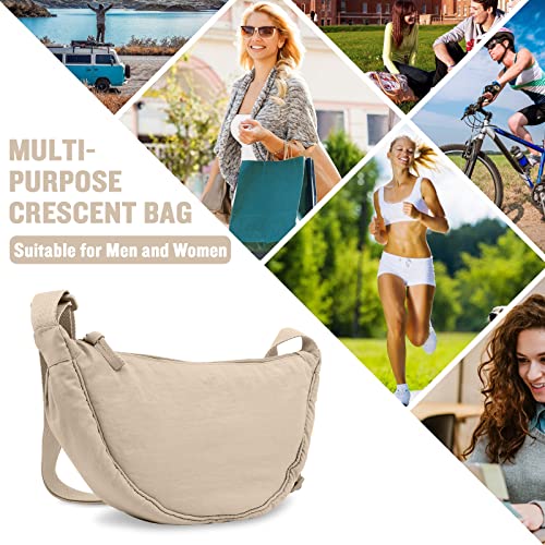 nylon crescent crossbody bag for women purses trendy mensmall travel sling bag hobo