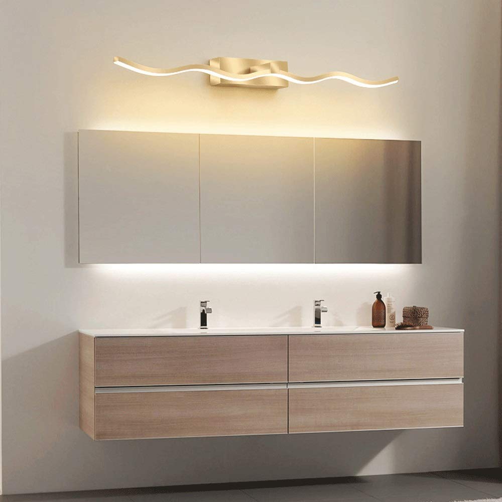 Aplique de pared moderno, luz de espejo Luz de tocador LED Lámpara frontal de espejo, Luz de espejo de maquillaje, Aplique de pared de baño, Lámparas frontales de espejo de vestidor Iluminación L