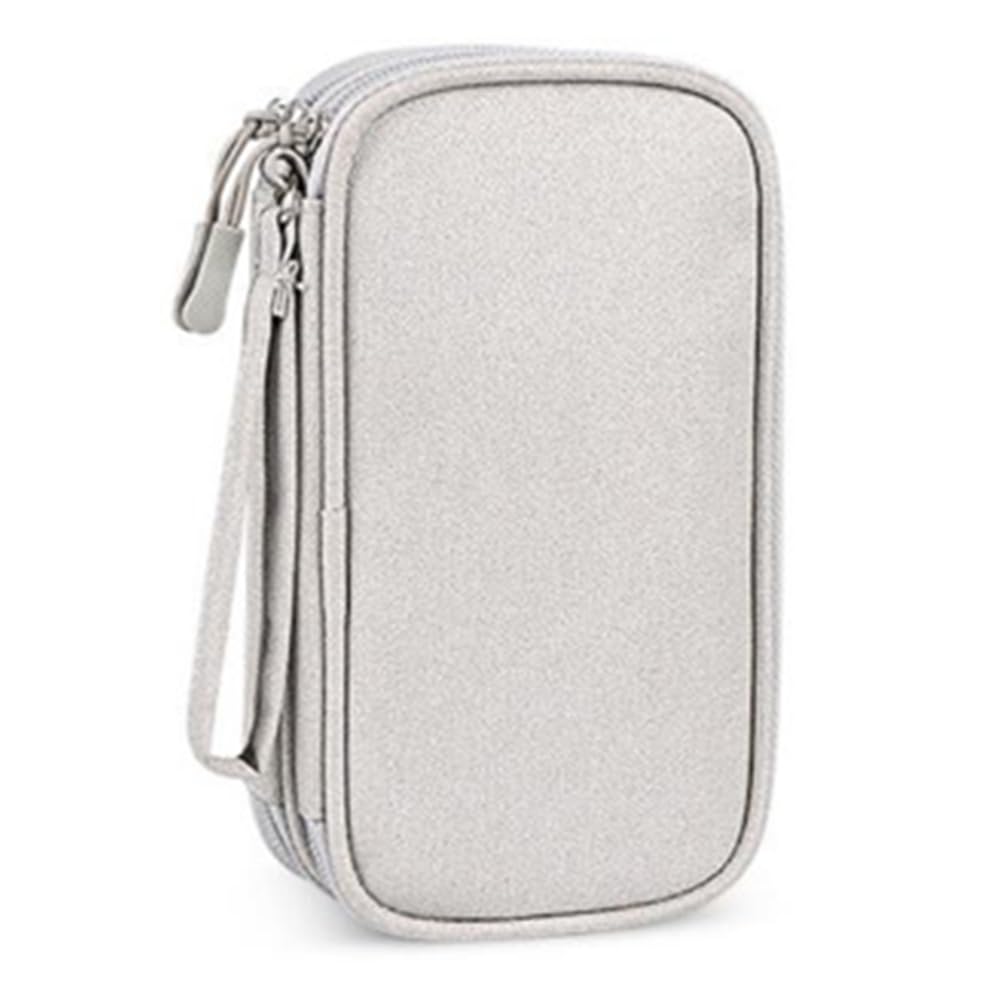 Onchdbfhuu Portable Double-Deck Storage Bag for Digital Products - Travel Organizer for USB Cables, Headsets & Accessories D