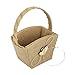 Tinksky Vintage Wedding Burlap Hessian Flower Girl Basket Wooden Heart