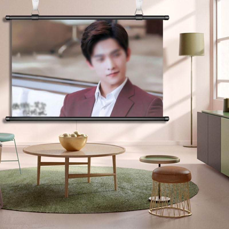 Schermo di proiezione a parete con supporto portatile ad alta definizione for l'home theater, l'ufficio e l'esterno(84 inch)