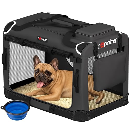 CADOCA® Trasportino Cane & Gatto L 70x52x40cm Box Animali Domestici Media Grande Taglia Viaggio Gabbia per Trasporto Traspirante