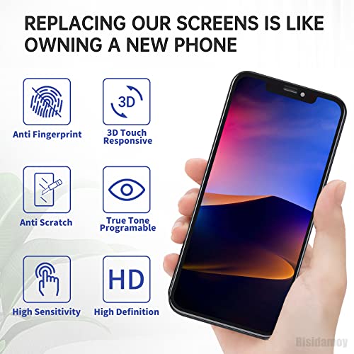 Risidamoy for iPhone 11 Pro Screen Replacement 5.8\" with Ear Speaker Sensor Full Assembly 11pro 3D Touch LCD Display Digitizer Fix Tools Magnetic Screw Mat Front Earpiece Repair Kit A2160 A2217 A2215
