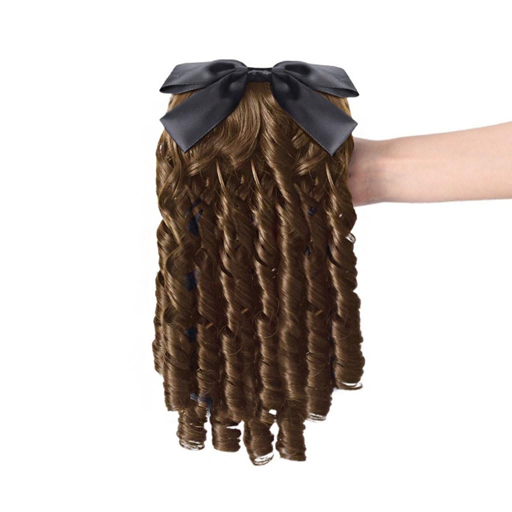 GSOUL Hair Bun Pieces for Women 1 Pack Ladies Wig Retro Ponytail Hair Comb Bow Knot Palace Curly Extensions Bun