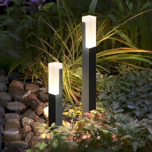 Cove Comfort LumoX Mains Powered LED Bollard Light – Die-Cast Aluminium Outdoor Pathway & Driveway Lighting, 3000K Warm White Glow, IP65 Waterproof & Durable Design (2, 60cm)