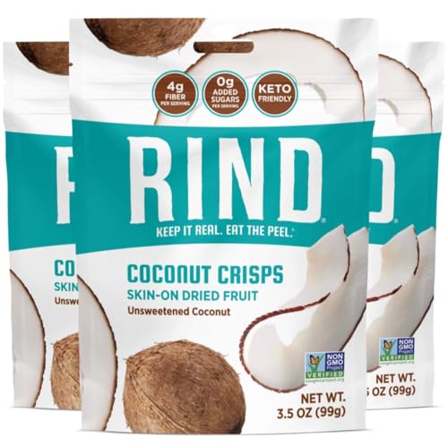 RIND Snacks | All Natural Coconut Crisps | Unsweetened |