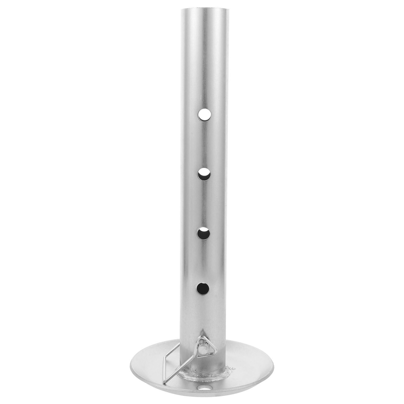 Tubo de Gato para Remolque Pata de Repuesto para Gatos de Remolque y Caravanas Acero al Carbono Plata Altura Ajustable Manual