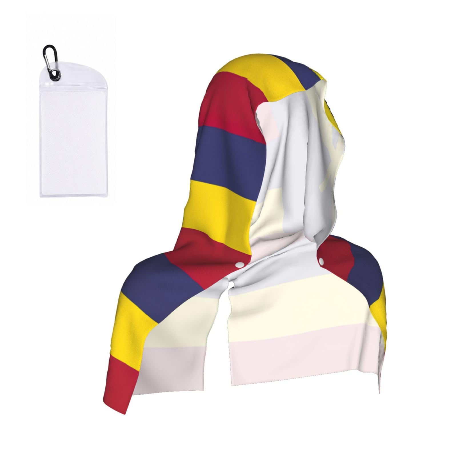 DUWAA Flag Of The Kingdom Of Hawaii Print Cooling Hooded Sports Towel, 30×60cm Quick Drying Summer Cool Head Wrap For Neck And Face