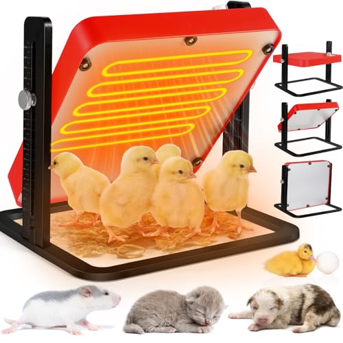 Tepsmigo Chicken Coop Heater Chicken Heater Brooder Plate for Chicken Coop Accessories with Adjustable Temp Height and Angle Chicken Heater for Coop Temp Pet Warmer for Ducklings Kitten Puppy