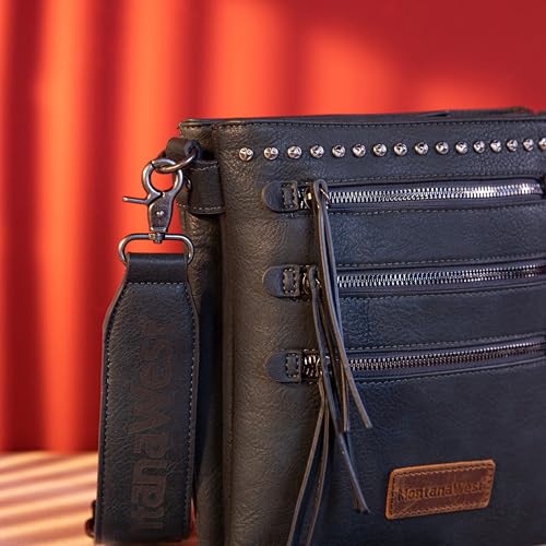 Image of Montana West Crossbody Bags for Women Multi Pocket Cross Body Bag Purses with Guitar Strap
