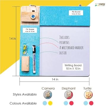 IVEI Pinboard + Whiteboard, Elephant - Pink
