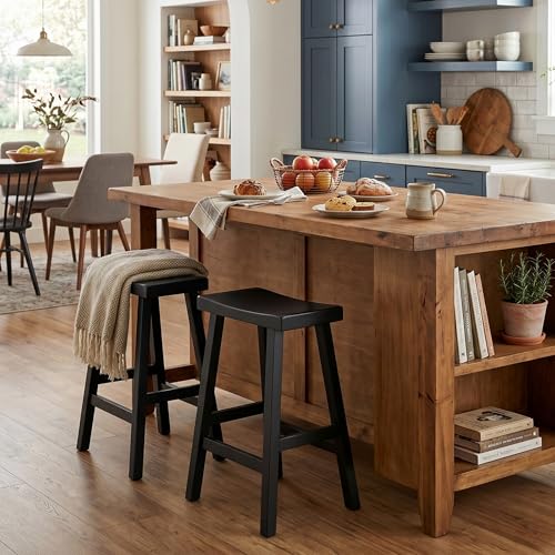 Alaterre Furniture Hayes Counter Height Bar Stools, Black, Set of 2, 27" by Alaterre Furniture - Used condition - Image 7