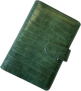 VILLCASE Dinheiro Orçamento Livro Orçamento Fichário Fichário Bloco De Notas Fichário De Couro Scrapbook Com Capa Fichário Portátil Solto-Vintage Diário Fichário Bloco De Notas A5 Fichário