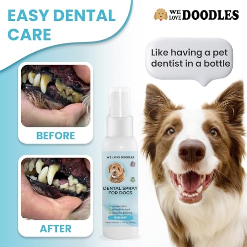 We Love Doodles Dog Dental Spray | Dental Solutions Plaque & Tartar Control Spray | Natural Oral Care Dog for Healthy Teeth & Gums, Freshens Breath Spray | 4oz - Thumbnail 3