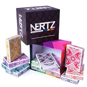 Brybelly Nertz Card Game 12 Decks of Standard 3.5 x 2.5 Wide Poker Cards – Playing Cards 12 Pack for Dutch Blitz Card Game with 12 Unique Colors