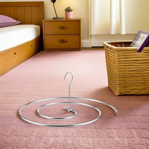 Cintres spirale en acier inoxydable lot de 3 pliables pour le séchage de vos couettes - 6