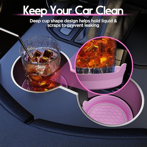 Image of Amooca 4-Pack Car Cup Holder Coaster Bling Crystal Rhinestone Car Interior