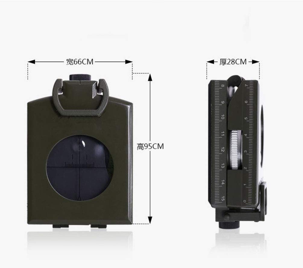 Beau Boussole Extérieure, Boussole de Visée en Métal de L'armée Militaire avec Clinomètre, pour La Randonnée Chasse Camping Géologie Exploration des Activités de Plein Air Durable