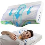 Orthivia Seitenschläferkissen Nackenkissen - Memory Foam Kissen Ergonomisches Nackenkissen Kopfkissen | Nackenstützkissen für Seitenschläfer | Orthopädisches Kissen Seitenschläfer