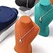 Friggqwe Fashion Enthusiasts Orange Necklace Pendant Chain Jewelry Bust Display Holder Stand Mannequin Bust Home Organisation Jewelry Organizer for Girls Women Modern and Minimalist(Medium)