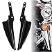HIYOYO Gloss Black Front Fork Mount Wind Deflectors Windshield for 1995-2023 Harley Touring Road King Street Glide Electra Glide CVO FLHT FLHR FLHX