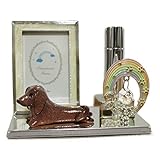 ペット仏具 メモリアル フレーム レインボー 遺骨入れ ＆ 信楽焼 ダックス風 ペット供養 SD-2