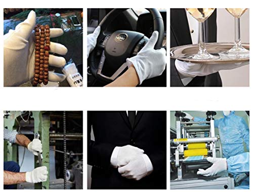 Lucky Sld 10Pairs White Cotton Gloves Large Size For Art Handling Crafting Coin Jewelry Silver Inspection #TOP4