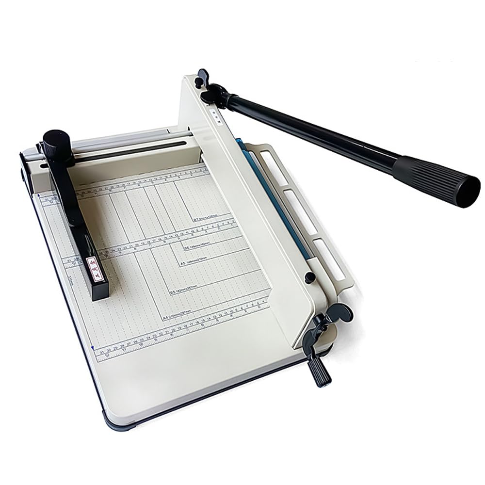 Taglierina a ghigliottina industriale grande, 30,5 cm, A3, A4, con morsetto automatico e blocco per tagliare carta, pelle, PVC, cartoncino