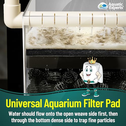 Aquatic Experts Aquarium Filter Floss for Fish Tank Filters - FilterFirst Aquarium Filter Pad - Media Roll for Crystal Clear Water, 3/4" - 1" Thick (12 Inch Wide, 72 Inch Long)