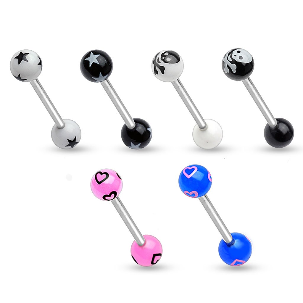 LovepiercingLote de 6 piercings para lengua Heidi Tasilo Sloyan