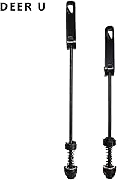 Vista 5 de DEER U Road Mountain Bicycle MTB Wheel Hub Front and Rear Skewers Quick Release Clip Bolt Lever Axle QR 145/180 mm, a Pair