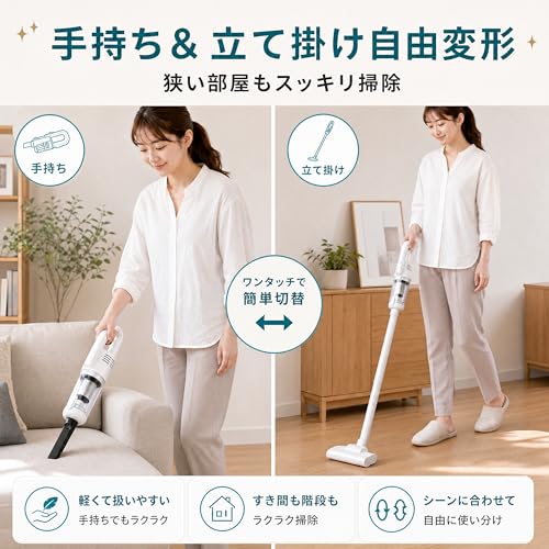 Image of Fochai 15000pa Strong Suction, 2024 Innovative Model Vacuum Cleaner, Cordless Stick Vacuum Cleaner, 5 Way, Handy Cleaner, Single Cleaner, Electric Vacuum Cleaner, 5 Nozzles, Lightweight, Type-C