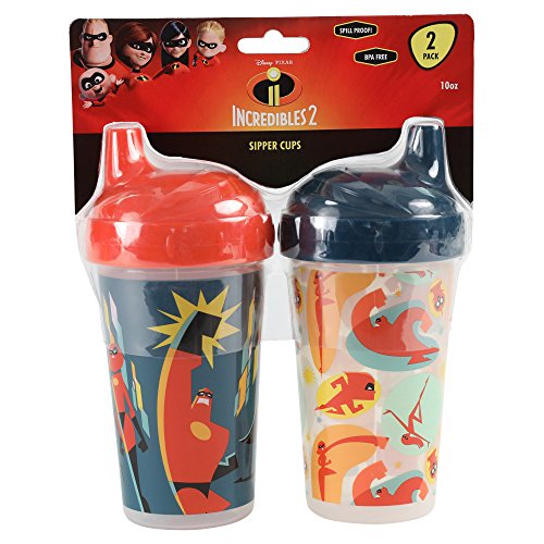 Disney Pixar Incredibles 2 Hard Spout Sippy Cups, Multi, 2 Count