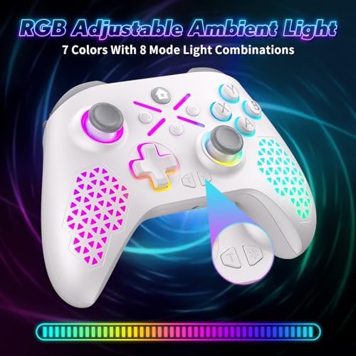 LENISUOLE RGB Wireless for Xbox Controller Series X|S, Xbox One & PC Windows 10/11, Built-in Battery Dual Vibration Turbo Macro Function, 2.4GHz Adapter — 사진 2