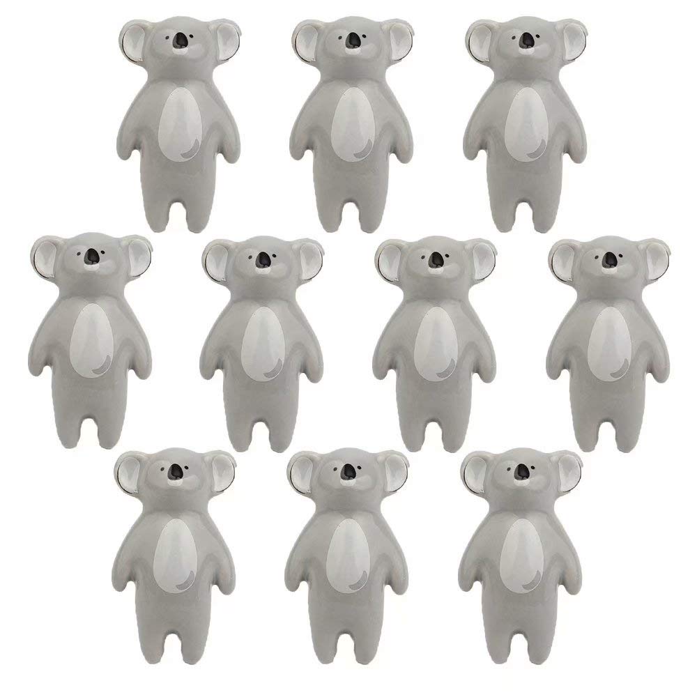 pomello, maniglia, ferramenta for porte, pomelli in ceramica, 10 pomelli in ceramica a forma di volpe for armadietto stile animale cartone animato tira maniglie decorative for ante del cassetto dell'a