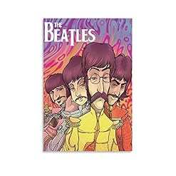 Poster de bande britannique The Beatles à suspendre – Décoration murale rétro – 30 x 45 cm - Les Beatles, Paul McCartney, John Lennon, RIngo Starr, George Harrison