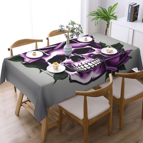 Nappe rectangulaire violette de qualité supérieure imprimée
