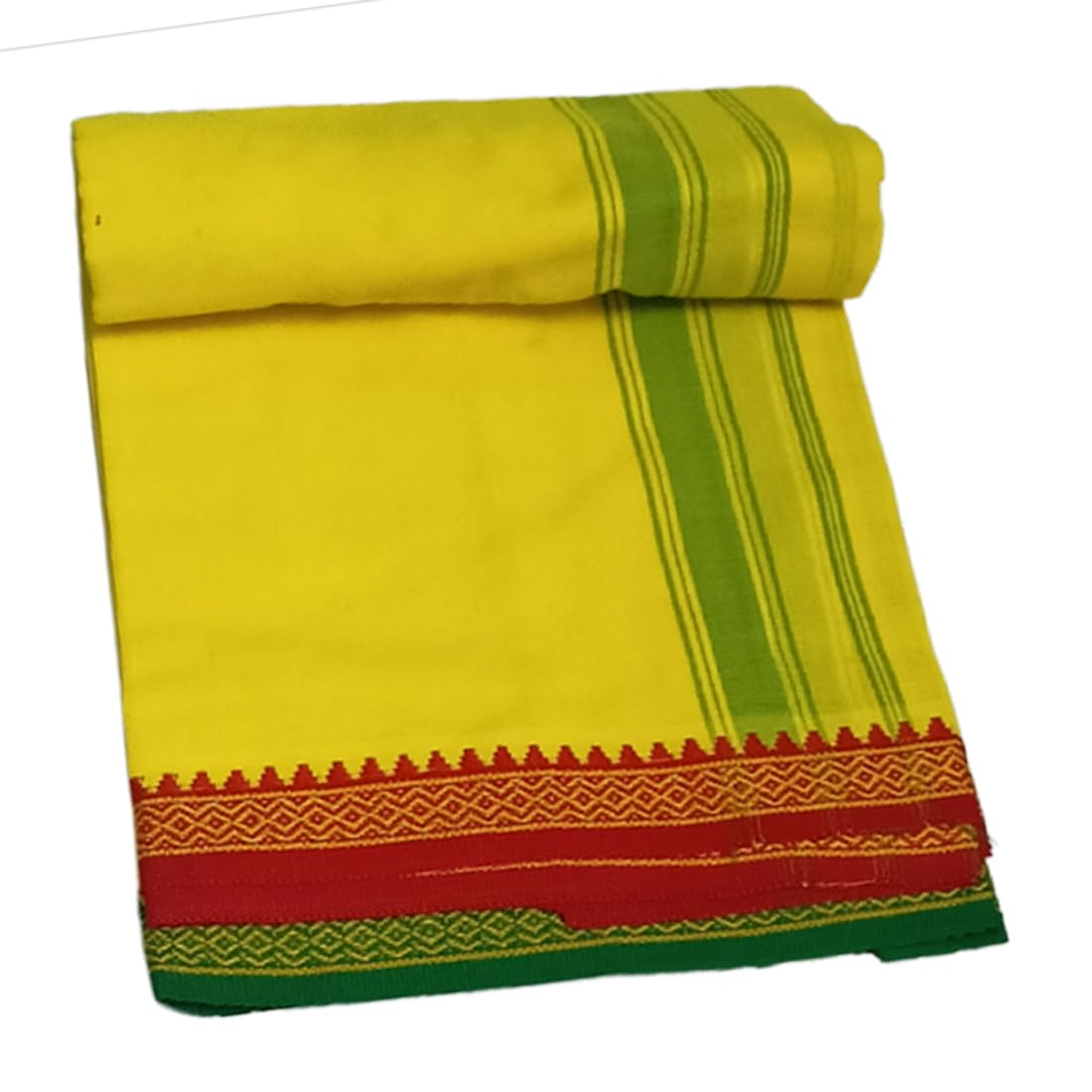 maheshwaram - premium quality natural product MAHESHWARAM Men's 100% Cotton Yellow Color Lungi Full Length, Men's Ethnic Wear, Single Piece, 2 meter-picture-18