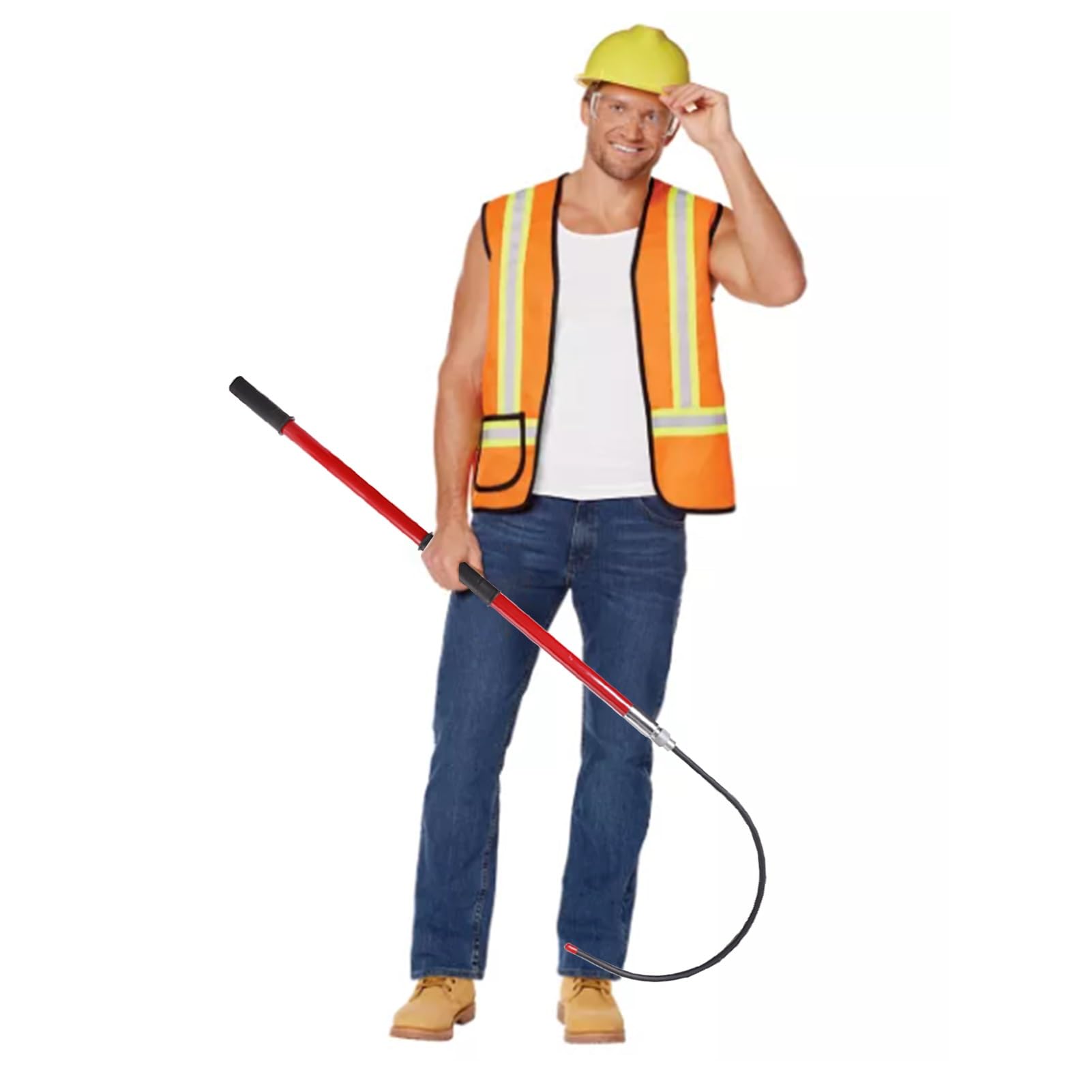 JKJZSALJ Safety Rescue Hook,Emergency Rescue Hook For Electricians-3M/9.8Ft Safety Tool For Power Stations, Electrical Safety Device, Life-Saving Rescue Pole With Body Hook,Red,1m/3.3ft