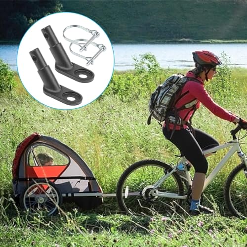 WEXFFU 2 Stück Fahrradanhänger Kupplung - Anhängerkupplung Fahrrad,Fahrrad Anhängerkupplung,Anhängerkupplung Multifunktionszubehör mit Sicherungsstift für Hundeanhänger für Fahrrad