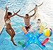 3 Sets Pool Toys Games for Adults - Floating Basketball Hoop&Inflatable Ring Toss&Beach Ball for Swimming Water Fun Floats Accessories