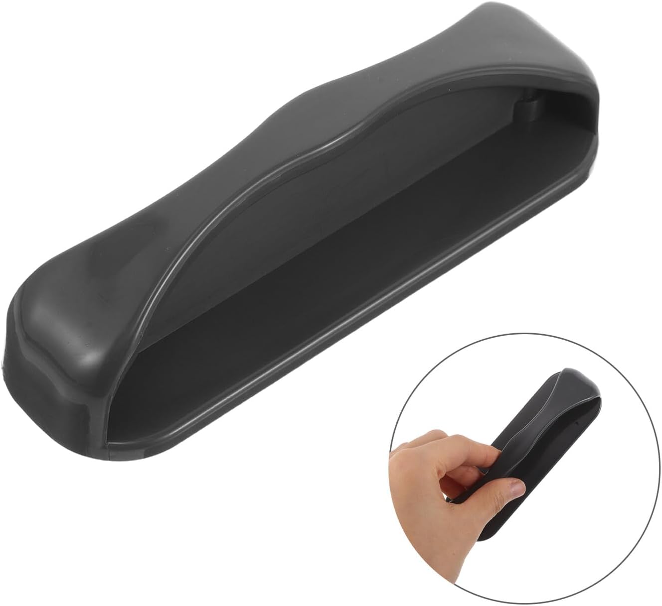 BESPORTBLE Refrigerator Freezer Door Handle Replacement, Black Plastic Cooler Door Handle Grip with 100mm Mounting Hole and Screws, Fridge Repair Part for Commercial and Home Use