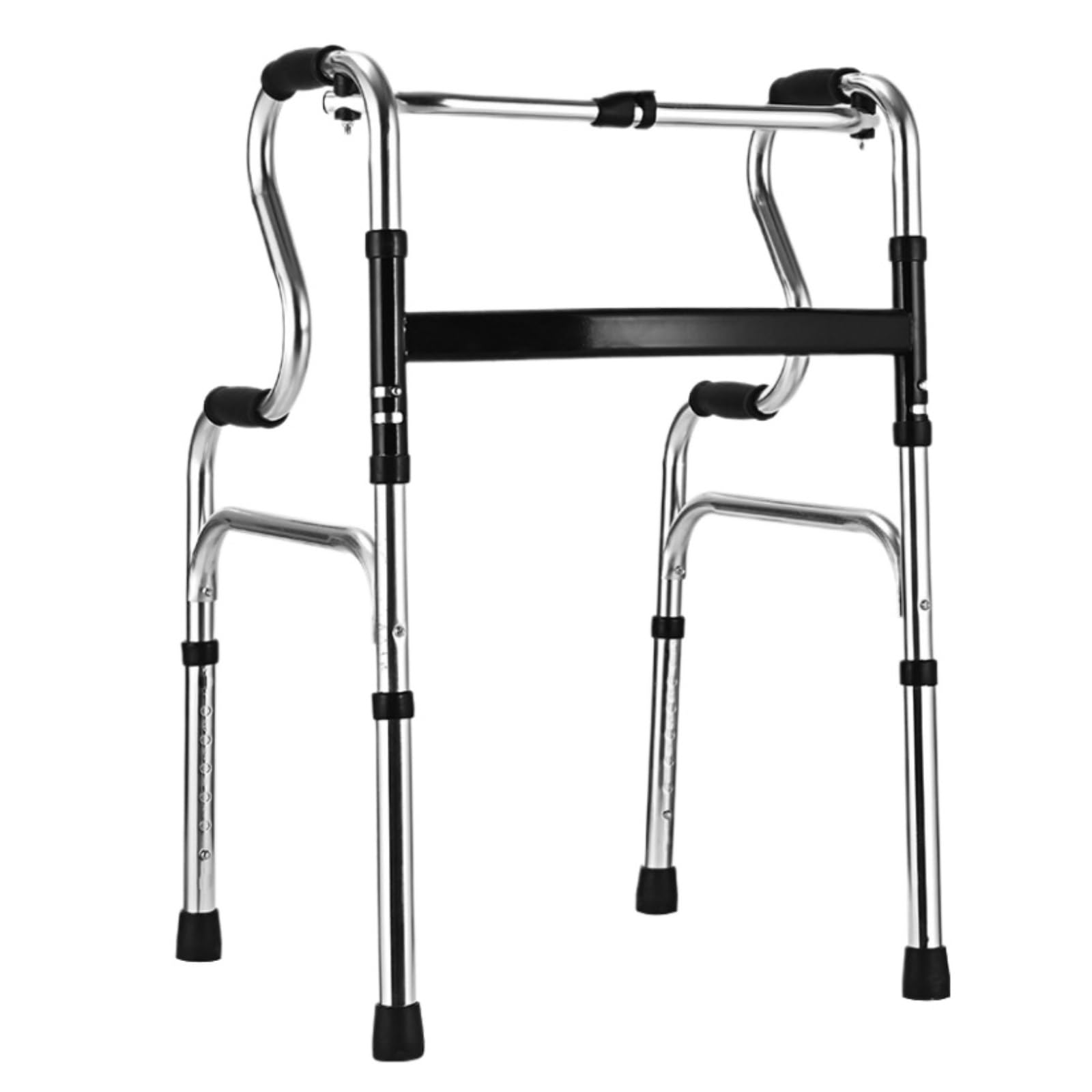 Deambulatore pieghevole per anziani, adulti e disabili, supporto base per camminare, con gambe regolabili, capacità di carico 158,8 kg
