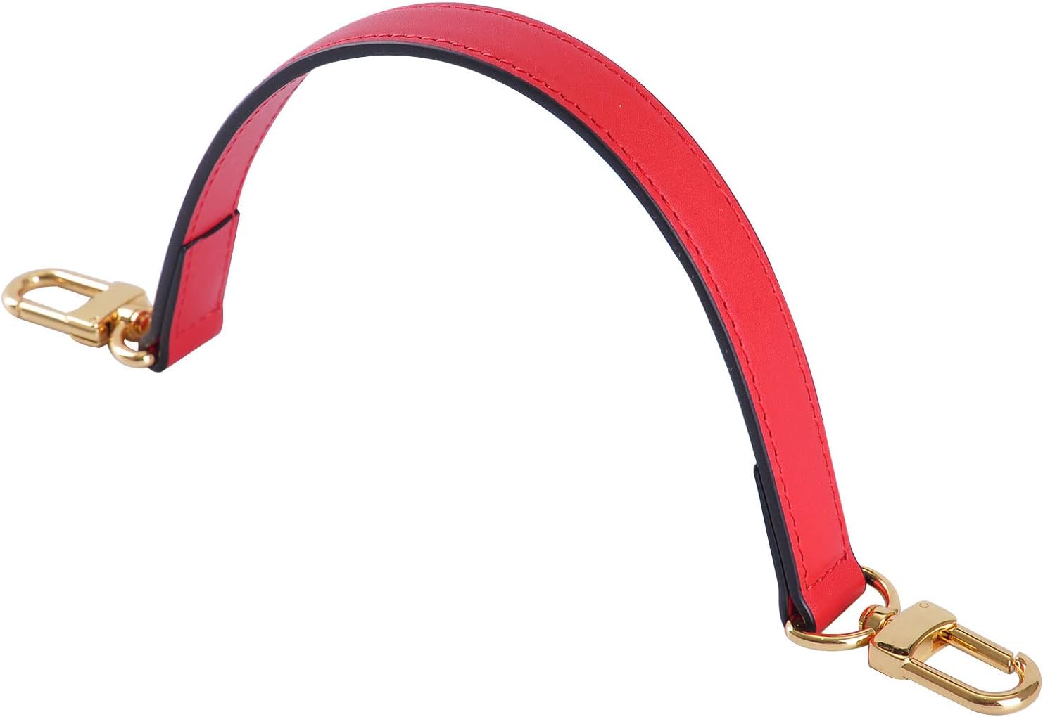 Genuine Leather Plain Strap Replacement Top Handle Leather Strap for Handbag (Red, 26 in)