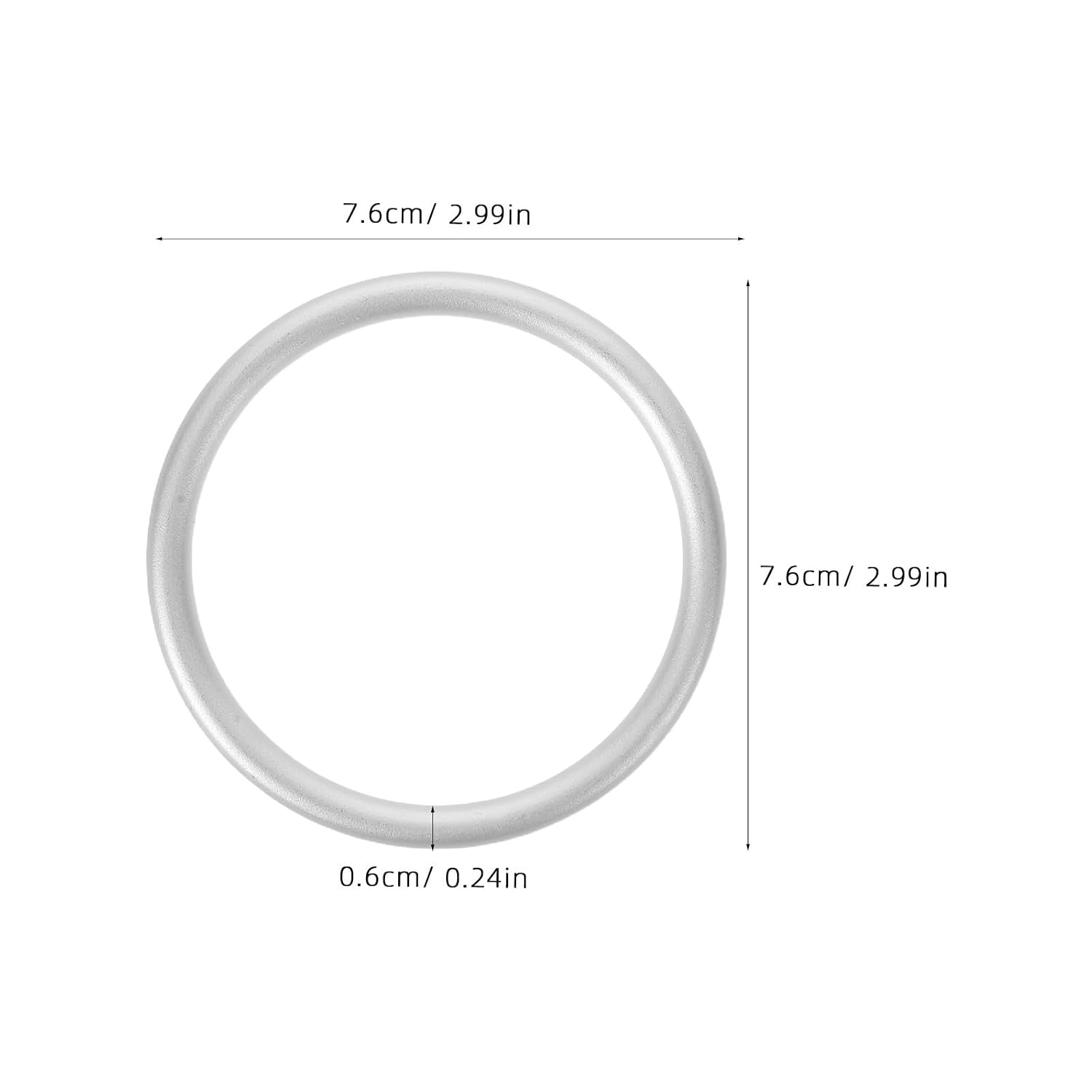2pcs Aluminum Rings for Baby Sling Carrier, Replacement Ring Sling Baby Carrier Accessory for Daily Use and Hip Carry Silver