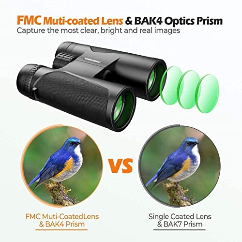 Binoculares 12x42 para adultos, impermeables y HD miniatura 2