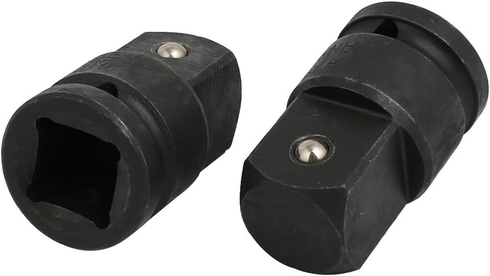 3/4-inch x Hand Operated Tools 1-inch Chrome Vanadium Steel Square Socket Impact Adapter Black 2pcs Model:15as290qo121