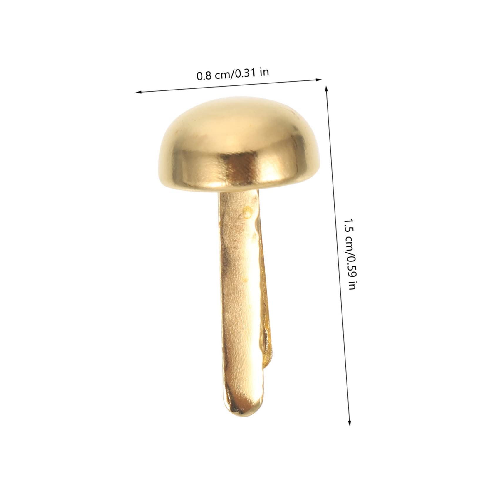 Ciieeo 100pcs Decorative Nails Metal Paper Fasteners for Crafts Cards Fasteners Scrapbooking Bag Pin Photo Holder