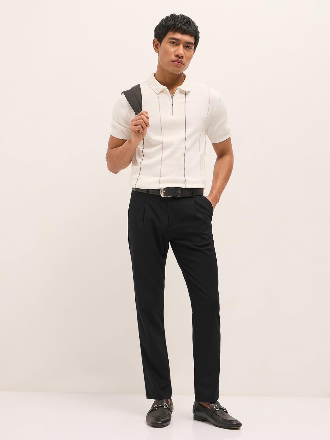 THE BEAR HOUSE Men's Regular Pants (TRO-ALARIN-BK_Black 3